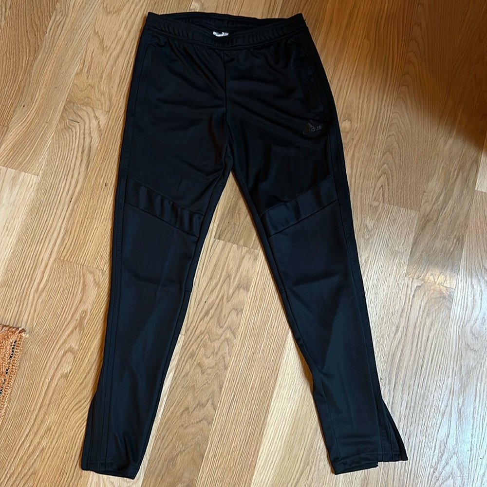 Adidas black track pants, size small